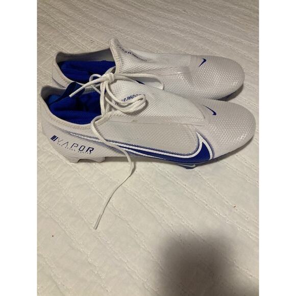 Nike Vapor 360 Pro Football Cleats Size 10.5 White Blue Rare Colorway WR-DB-RB\'s main image 8